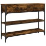 Mesa consola madera de ingeniería roble ahumado 100x25x75 cm de , Mesas auxiliares - Ref: Foro24-834182, Precio: 83,71 €, Des...