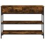 Mesa consola madera de ingeniería roble ahumado 100x25x75 cm de , Mesas auxiliares - Ref: Foro24-834182, Precio: 83,71 €, Des...