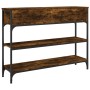 Mesa consola madera de ingeniería roble ahumado 100x25x75 cm de , Mesas auxiliares - Ref: Foro24-834182, Precio: 83,71 €, Des...