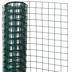 Nature Square wire fence green plastic coated steel 1x5 m 25 mm by Nature, fence panels - Ref: Foro24-409379, Price: 50,37 €,...