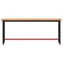 Banco de trabajo madera maciza de haya y metal 200x55x81,5 cm de , Mesas de trabajo - Ref: Foro24-3188907, Precio: 232,54 €, ...