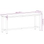 Banco de trabajo madera maciza de haya y metal 200x55x81,5 cm de , Mesas de trabajo - Ref: Foro24-3188907, Precio: 232,54 €, ...