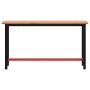 Solid beech wood and metal workbench 150x55x81.5 cm by , Work tables - Ref: Foro24-3188905, Price: 192,83 €, Discount: %