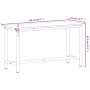 Banco de trabajo madera maciza de haya y metal 150x55x81,5 cm de , Mesas de trabajo - Ref: Foro24-3188905, Precio: 191,99 €, ...