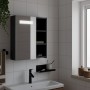 Mueble de baño con espejo y luz LED negro 45x13x52 cm de , Tocadores de baño - Ref: Foro24-357967, Precio: 92,92 €, Descuento: %