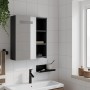 Mueble de baño con espejo y luz LED negro 45x13x52 cm de , Tocadores de baño - Ref: Foro24-357967, Precio: 92,92 €, Descuento: %