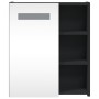 Mueble de baño con espejo y luz LED negro 45x13x52 cm de , Tocadores de baño - Ref: Foro24-357967, Precio: 92,92 €, Descuento: %