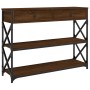 Mesa consola madera de ingeniería marrón roble 100x28x75 cm de , Mesas auxiliares - Ref: Foro24-834194, Precio: 90,21 €, Desc...