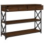 Mesa consola madera de ingeniería marrón roble 100x28x75 cm de , Mesas auxiliares - Ref: Foro24-834194, Precio: 90,21 €, Desc...