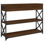 Mesa consola madera de ingeniería marrón roble 100x28x75 cm de , Mesas auxiliares - Ref: Foro24-834194, Precio: 90,21 €, Desc...