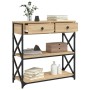 Mesa consola madera de ingeniería roble Sonoma 75x28x75 cm de , Mesas auxiliares - Ref: Foro24-834196, Precio: 80,30 €, Descu...