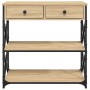 Mesa consola madera de ingeniería roble Sonoma 75x28x75 cm de , Mesas auxiliares - Ref: Foro24-834196, Precio: 80,30 €, Descu...