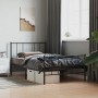 Estructura de cama con cabecero y estribo metal negro 90x200 cm de , Camas y somieres - Ref: Foro24-352491, Precio: 78,40 €, ...