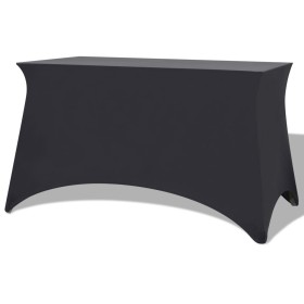 Elastic table cover 2 pcs 243x76x74 cm anthracite by , Covers - Ref: Foro24-132041, Price: 27,15 €, Discount: %