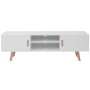 Mueble para TV MDF blanco brillante 150x35x48,5 cm de vidaXL, Muebles TV - Ref: Foro24-242779, Precio: 142,60 €, Descuento: %