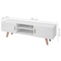 Mueble para TV MDF blanco brillante 150x35x48,5 cm de vidaXL, Muebles TV - Ref: Foro24-242779, Precio: 142,60 €, Descuento: %