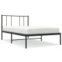 Estructura de cama con cabecero metal negro 80x200 cm de , Camas y somieres - Ref: Foro24-352471, Precio: 63,85 €, Descuento: %