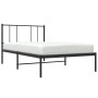 Bed frame with black metal headboard 80x200 cm by , Beds and slatted bases - Ref: Foro24-352471, Price: 63,85 €, Discount: %