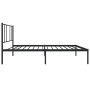 Bed frame with black metal headboard 80x200 cm by , Beds and slatted bases - Ref: Foro24-352471, Price: 63,85 €, Discount: %