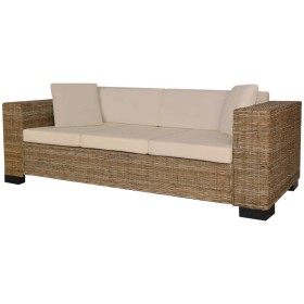 Three-seater sofa set 8 pieces real rattan by vidaXL, Sofas - Ref: Foro24-243246, Price: 453,02 €, Discount: %