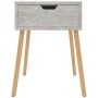 Bedside tables 2 units engineered wood gray concrete by vidaXL, Nightstands - Ref: Foro24-326804, Price: 89,90 €, Discount: %