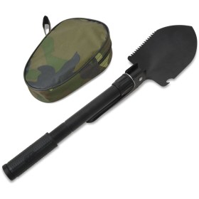 Black carbon steel folding shovel by vidaXL, Shovels and picks - Ref: Foro24-142228, Price: 13,99 €, Discount: %