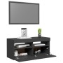 Mueble de TV con luces LED gris 90x35x40 cm de , Muebles TV - Ref: Foro24-804384, Precio: 83,21 €, Descuento: %