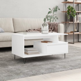 Couchtisch aus weißem Sperrholz, 90 x 49 x 45 cm von , Couchtisch - Ref: Foro24-831020, Preis: 69,99 €, Rabatt: %