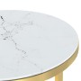 Mesa auxiliar vidrio templado dorado y mármol blanco 45 cm de , Mesas auxiliares - Ref: Foro24-331664, Precio: 49,40 €, Descu...