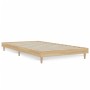 Sonoma oak engineered wood bed frame 100x200 cm by , Beds and slatted bases - Ref: Foro24-832056, Price: 79,69 €, Discount: %