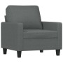 Armchair with dark gray fabric footstool 60 cm by , Sofas - Ref: Foro24-3201030, Price: 219,54 €, Discount: %