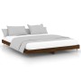 Estructura de cama madera de ingeniería marrón roble 140x200 cm de , Camas y somieres - Ref: Foro24-832148, Precio: 141,99 €,...