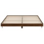 Estructura de cama madera de ingeniería marrón roble 140x200 cm de , Camas y somieres - Ref: Foro24-832148, Precio: 141,99 €,...