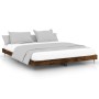 Estructura de cama madera de ingeniería roble ahumado 180x200cm de , Camas y somieres - Ref: Foro24-832226, Precio: 143,75 €,...