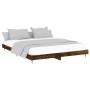 Estructura de cama madera de ingeniería roble ahumado 180x200cm de , Camas y somieres - Ref: Foro24-832226, Precio: 143,75 €,...