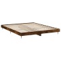 Smoked oak engineered wood bed frame 180x200cm by , Beds and slatted bases - Ref: Foro24-832226, Price: 143,75 €, Discount: %