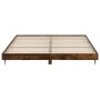 Estructura de cama madera de ingeniería roble ahumado 180x200cm de , Camas y somieres - Ref: Foro24-832226, Precio: 143,75 €,...