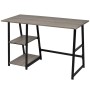 Desk with 2 shelves gray and oak by vidaXL, Desks - Ref: Foro24-20137, Price: 120,08 €, Discount: %