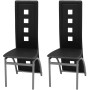 Sillas de comedor 2 unidades cuero sintético negro de vidaXL, Sillas de comedor - Ref: Foro24-243644, Precio: 98,51 €, Descue...