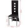 Sillas de comedor 2 unidades cuero sintético negro de vidaXL, Sillas de comedor - Ref: Foro24-243644, Precio: 98,51 €, Descue...