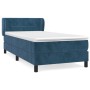 Box spring bed with dark blue velvet mattress 90x190 cm by , Beds and slatted bases - Ref: Foro24-3127467, Price: 318,33 €, D...