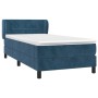 Box spring bed with dark blue velvet mattress 90x190 cm by , Beds and slatted bases - Ref: Foro24-3127467, Price: 318,33 €, D...