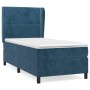 Box spring bed with dark blue velvet mattress 90x190 cm by , Beds and slatted bases - Ref: Foro24-3129127, Price: 371,00 €, D...