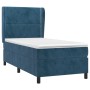 Cama box spring con colchón terciopelo azul oscuro 90x190 cm de , Camas y somieres - Ref: Foro24-3129127, Precio: 371,00 €, D...