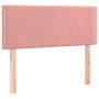 Box spring bed with mattress and LED pink velvet 90x190 cm by , Beds and slatted bases - Ref: Foro24-3134320, Price: 328,44 €...