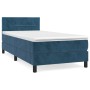 Cama box spring con colchón terciopelo azul oscuro 90x190 cm de , Camas y somieres - Ref: Foro24-3141279, Precio: 309,76 €, D...