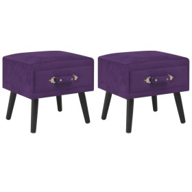 Nightstands 2 units 40x35x40cm dark purple velvet by vidaXL, Nightstands - Ref: Foro24-276385, Price: 118,76 €, Discount: %