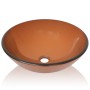 Tempered glass sink 42 cm brown by vidaXL, Sinks - Ref: Foro24-142232, Price: 56,92 €, Discount: %