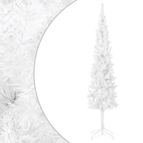 White slim Christmas tree 210 cm by , Christmas trees - Ref: Foro24-329210, Price: 35,99 €, Discount: %