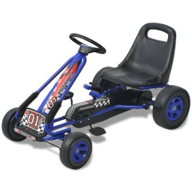 Kart with pedals adjustable seat blue by vidaXL, Pedal or push vehicles - Ref: Foro24-80152, Price: 153,39 €, Discount: %